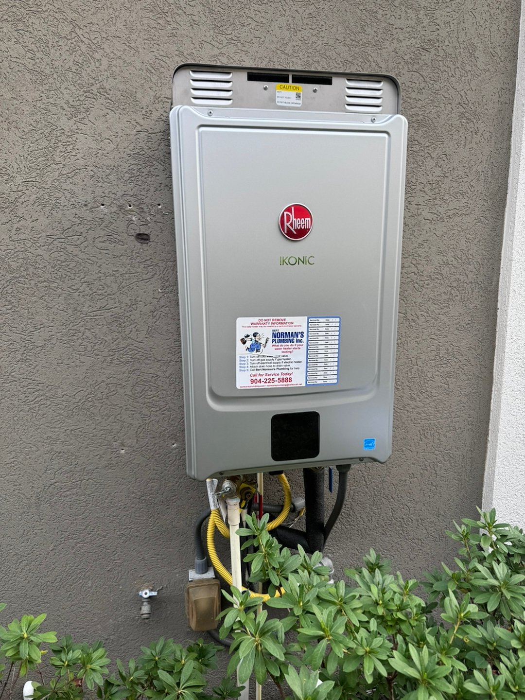 RHEEM IKONIC Tankless Natural Gas Water Heater Installation in Fernandina Beach, FL